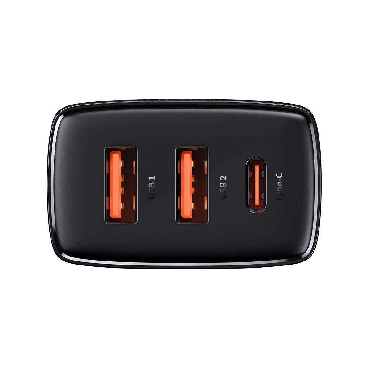 GYORSTÖLTŐ BASEUS, KOMPAKT, 2XUSB+1XTYPE-C 30W, EU CCXJ-E01, FEKETE