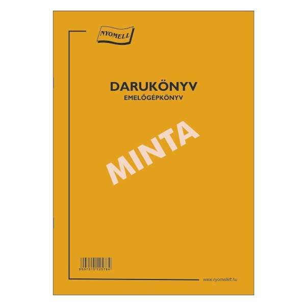 DARUKÖNYV - EMELŐGÉPKÖNYV, A/4