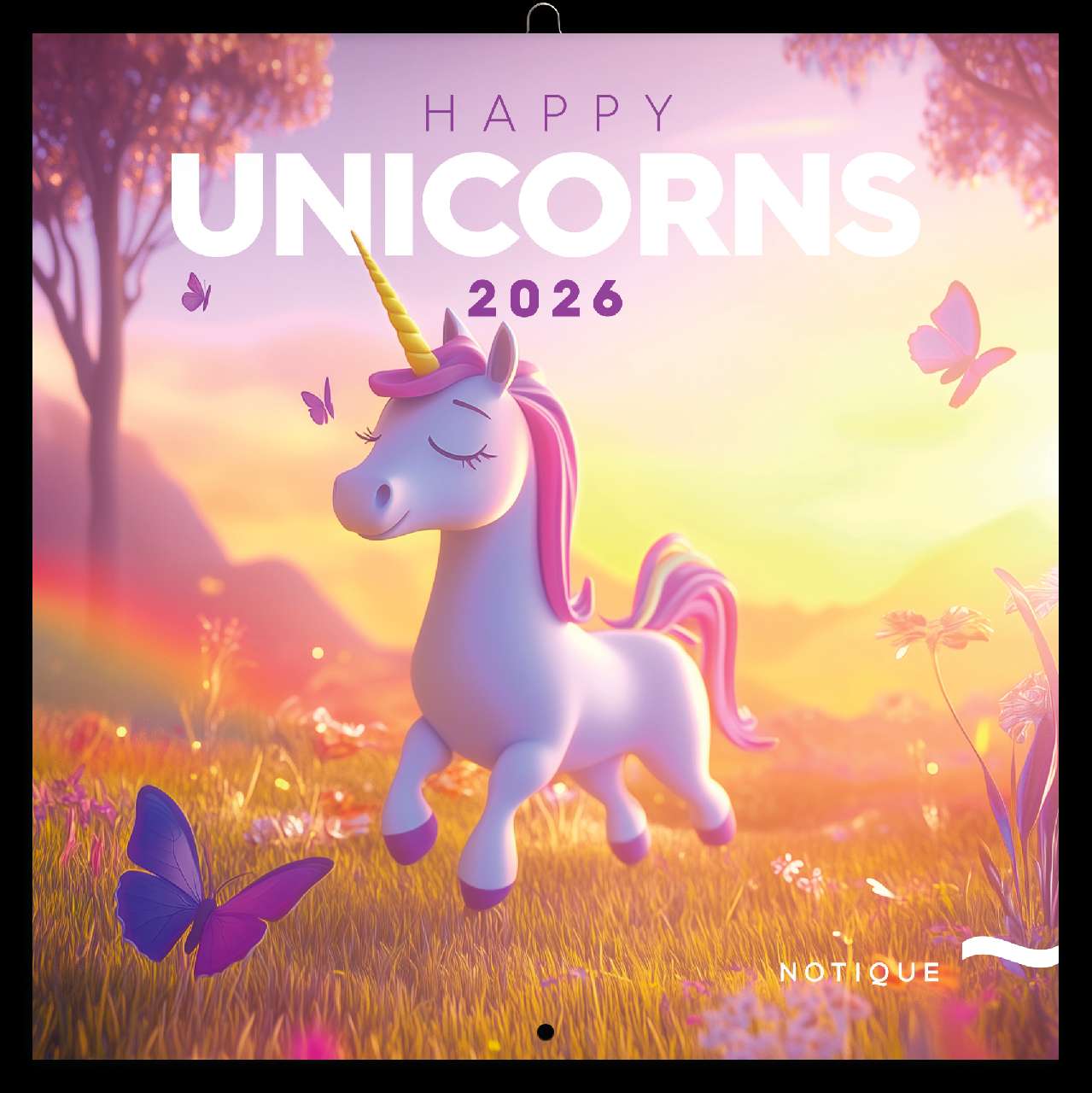 FALINAPTÁR 2026 6097-HU, LEMEZES, 30X30 CM, HAPPY UNICORNS