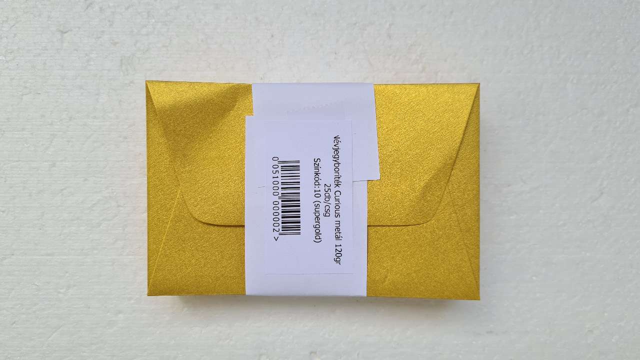 BORÍTÉK NÉVJEGY, CURIOUS METALLICS, 25 DB/CSOMAG, METÁL ARANY