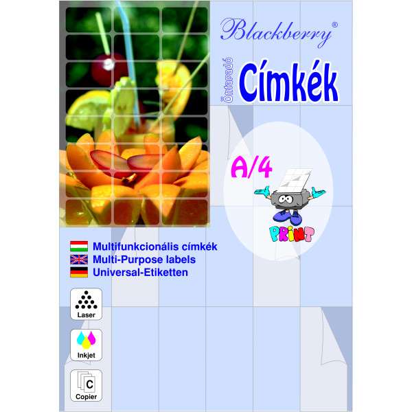 ETIKETT BLACKBERRY, 105*41 MM, 14 DB/ÍV, 100 ÍV/DOBOZ