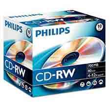 CD Philips CD-RW80 12x újraírható CD