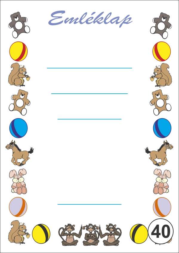 OKLEVÉL/EMLÉKLAP A/4 NYOMELL, A4-040