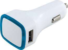 TÖLTŐ AUTÓS 2 USB PORT, KÉK