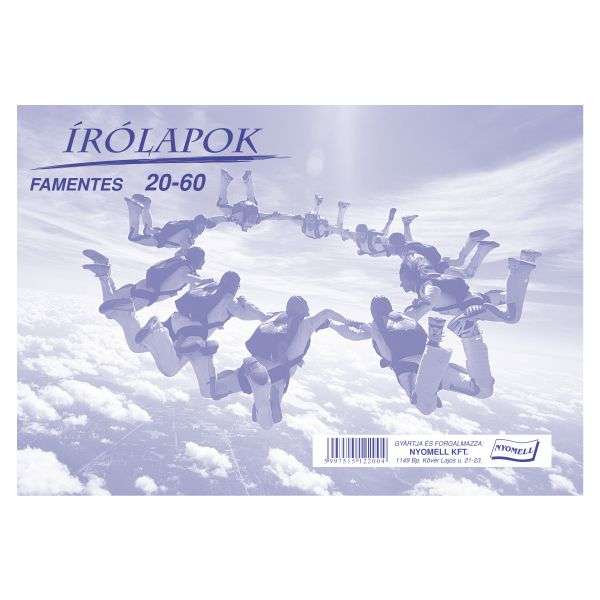 ÍRÓLAP 20-60, FAMENTES, NYOMELL