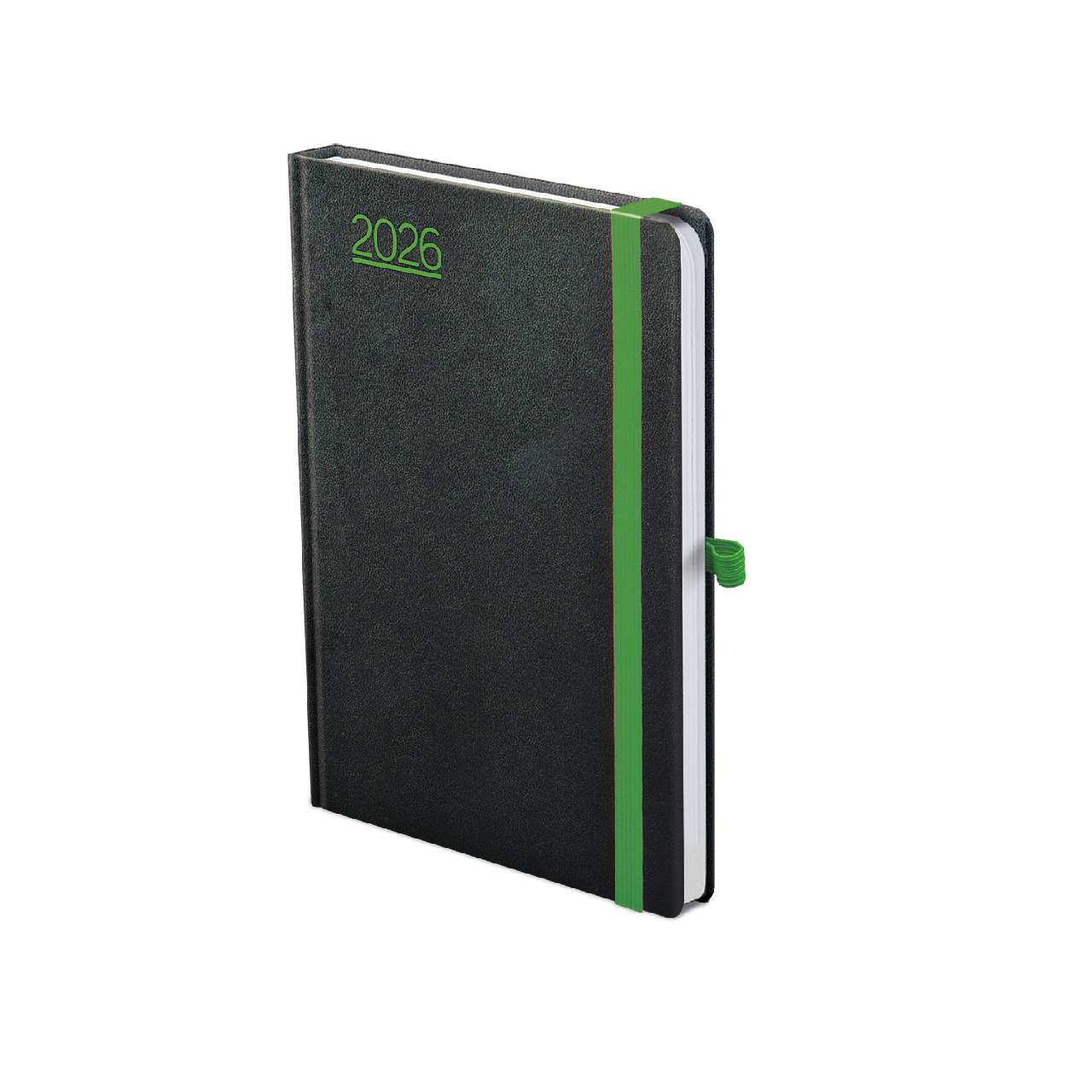 HATÁRIDŐNAPLÓ 2026 N015-006, A/5, HETI, NERO, FEKETE-ZÖLD