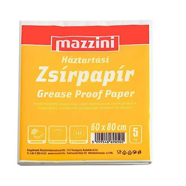 ZSÍRPAPÍR MAZZINI, 60X80, 5 ÍV/CSOMAG