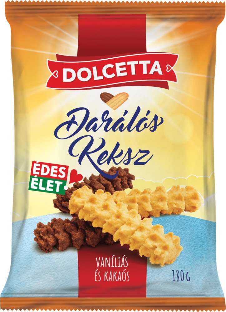 DOLCETTADOLCETTA, DARÁLÓS KEKSZ KAKAÓ-VANILIÁS , 180 GR