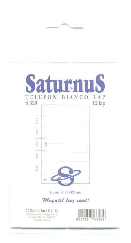 SATURNUS BETÉT S320-F TELEFON REGISZTER BIANCO