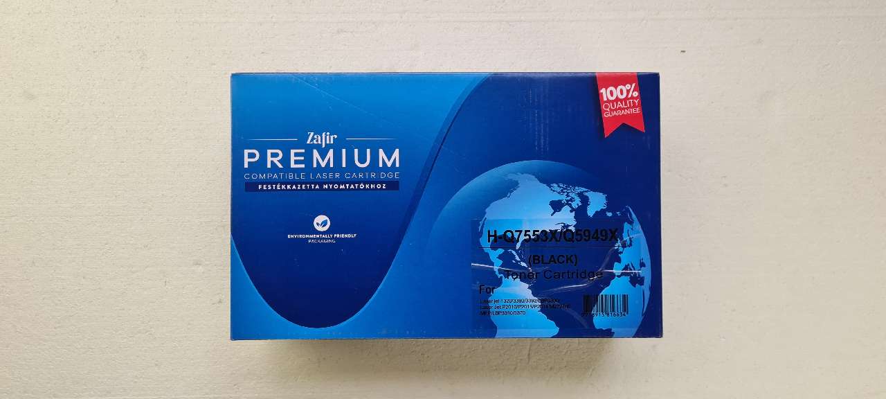 TONER HP 7553X /5949X UGY ZAFIR, ÚJ, 2500 OLDAL, FEKETE