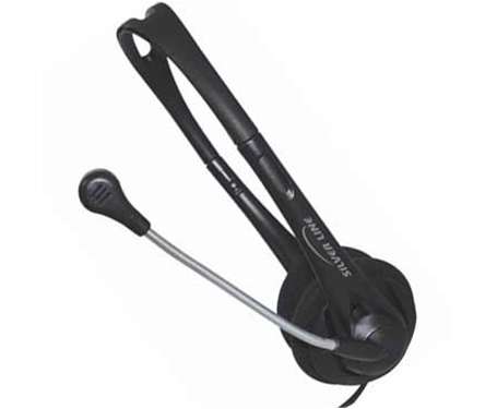 FEJHALLGATÓ SILVER LINE MIKROFONNAL HANGERŐSZABÁLYZÓVAL FFSLHS11