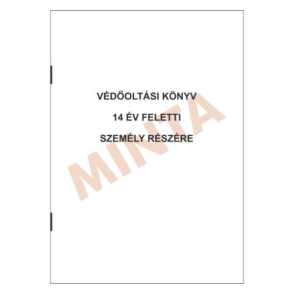 C.3337-11 VÉDŐOLTÁSI KÖNYV 14 ÉV FELETTI SZEMÉLY RÉSZÉRE IRKAFÜZÖTT FÜZET, A/6