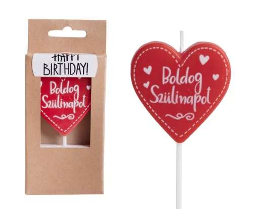 GYERTYA, PIROS BOLDOG SZÜLINAPOT