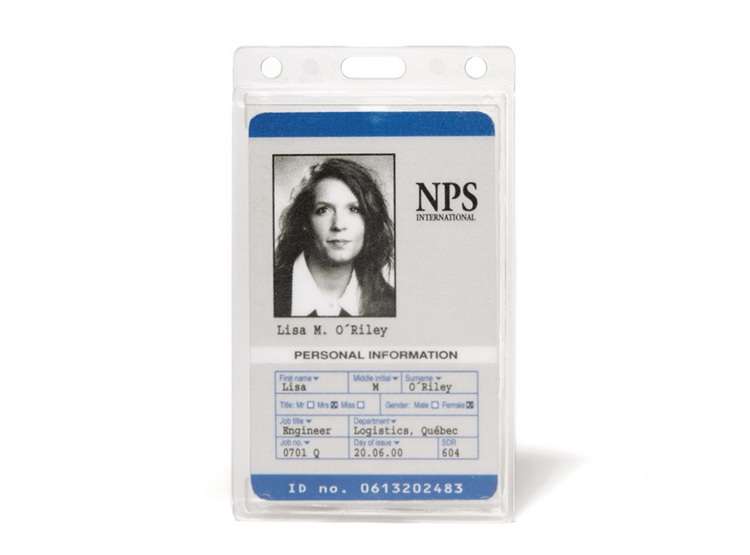 BIZTONSÁGI ID KÁRTYA TARTÓ TOK MŰANYAG ÁLLÓ 3L 10 DB/CSOMAG, 61X104 MM