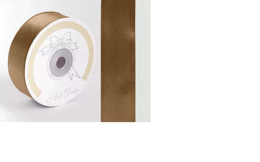 DEKOR SZALAG, SZATÉN, 25MM X 25M, DRAPP