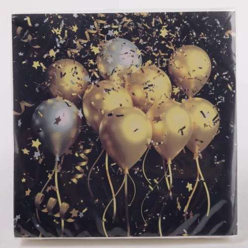 SZALVÉTA, 3 RÉTEGŰ, 33X33 CM, 20DB/CSOMAG, LUFI+KONFETTI