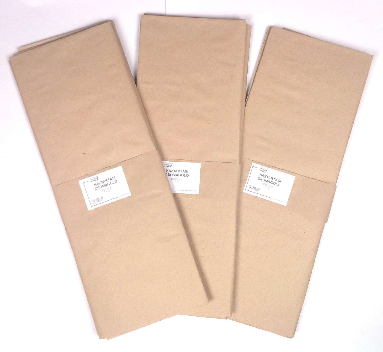 HÁZTARTÁSI CSOMAGOLÓ, 80X120 CM, 5ÍV/CSOMAG, BARNA