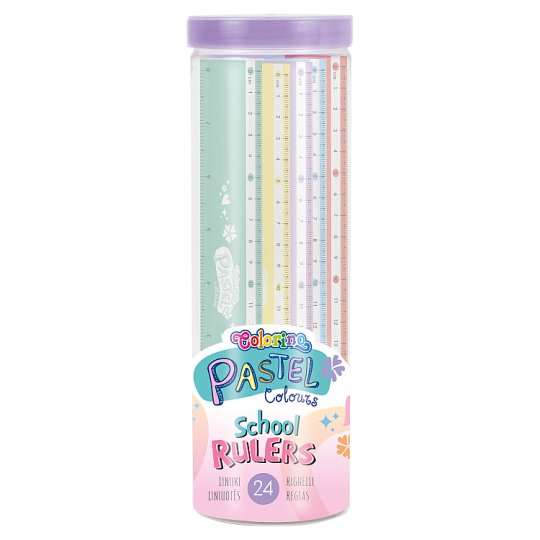 VONALZÓ SCHOOL PASTEL, 20 CM