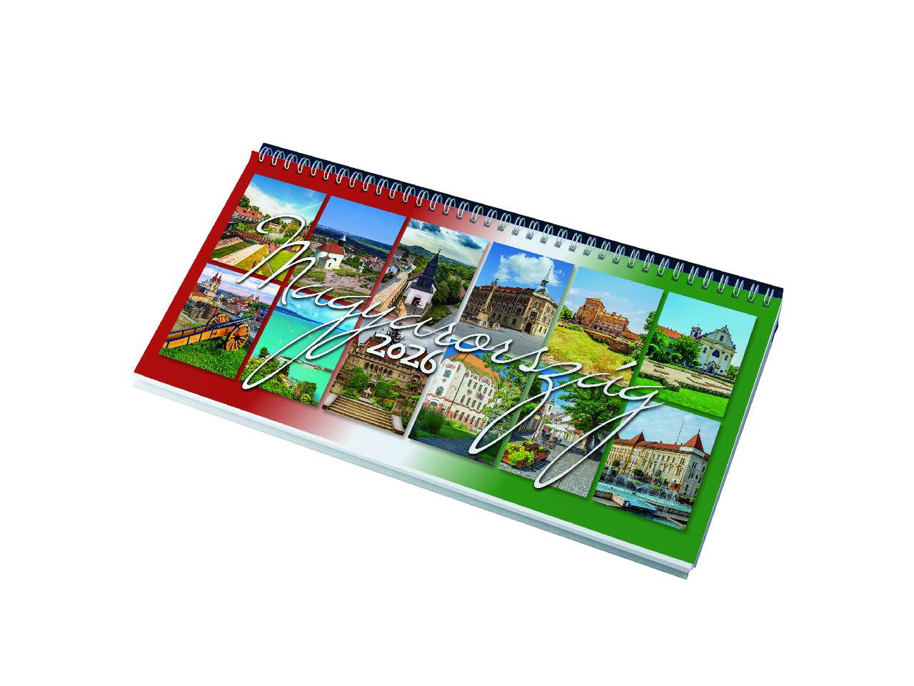 ASZTALI NAPTÁR 2026 7991-09, FEKVŐ, 320x155, MAGYARORSZÁG BORDÓ