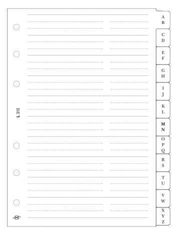 SATURNUS BETÉT L315-F TELEFONREGISZTER FEHÉR, L315-F, FEHÉR