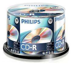 CD PHILIPS, R80CB, 50 CAKE-BOX, 52X