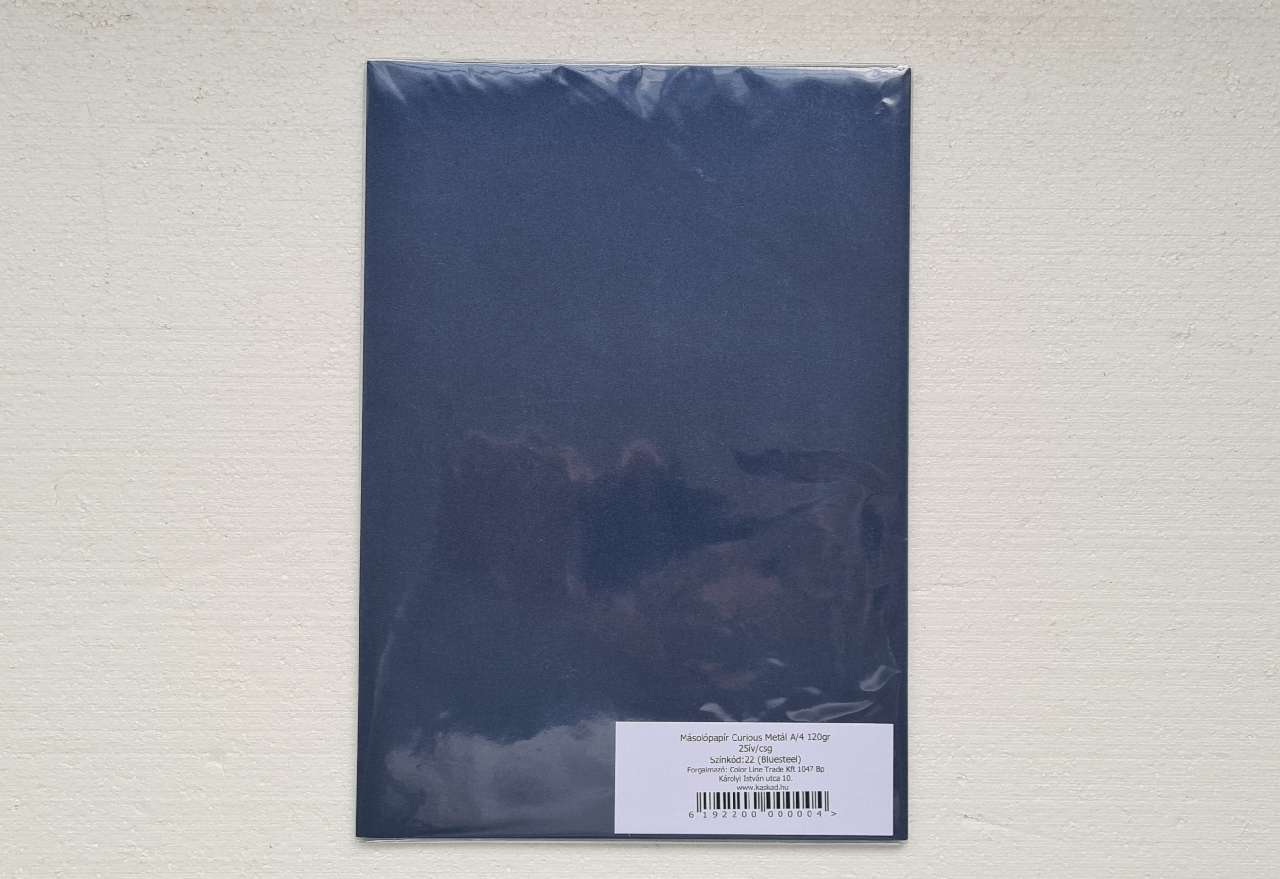 FÉNYMÁSOLÓPAPÍR A/4, CURIOUS METÁL, 120 G, 25 ÍV/CSOMAG, ACÉLKÉK