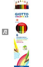 SZÍNES CERUZA GIOTTO/FILA 6 DB-OS, 0,3 MM HEGYVASTAGSÁG