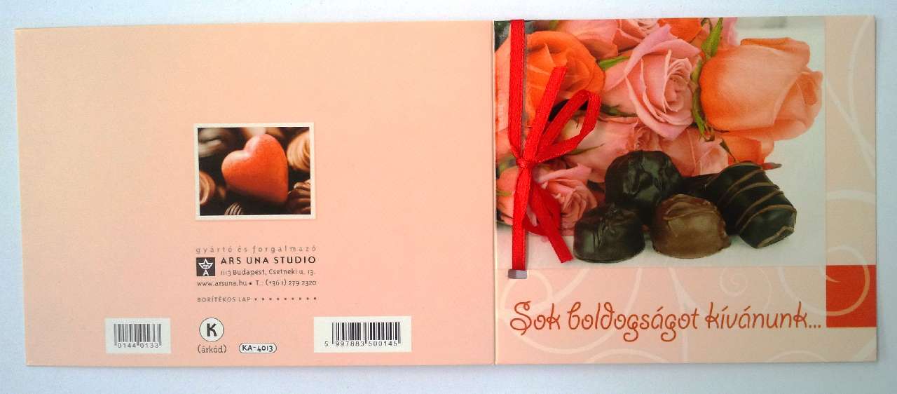KÉPESLAP ARS UNA (K ÁRKÓD), BORÍTÉKOS, MASNIS/EXKLUZÍV, ID 14/40