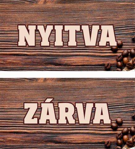 TÁBLA NYITVA-ZÁRVA 9, 20X10