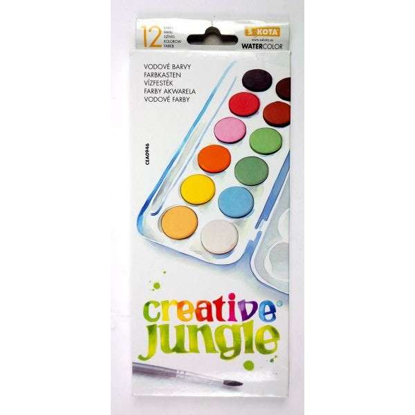 VÍZFESTÉK SAKOTA 12 DB-OS NAGYGOMBOS DZSUNGEL, 28,5 MM