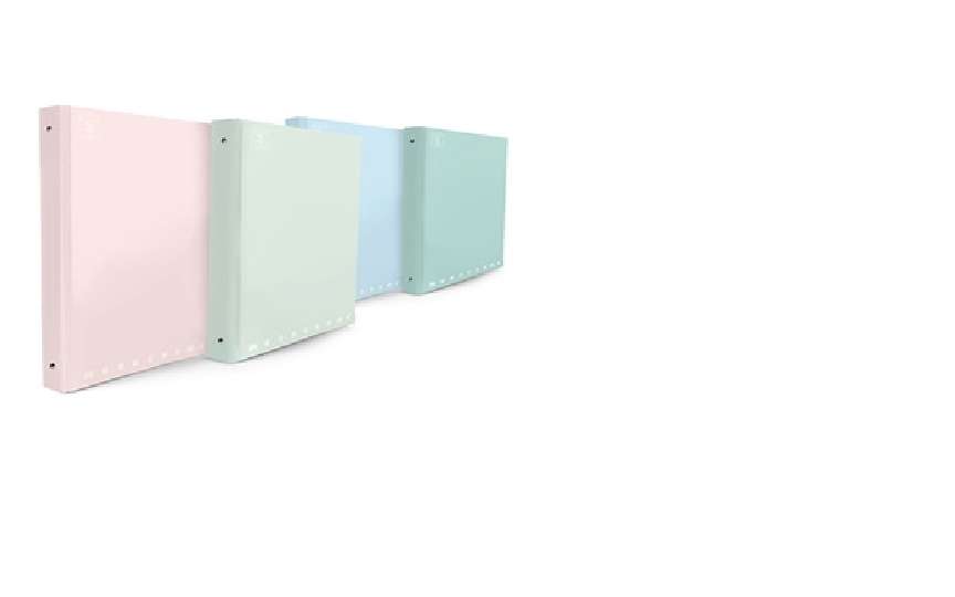 GYŰRŰSKÖNYV A/4, PIGNA MONOCROMO PASTEL, 4 GYŰRŰS, 40 MM