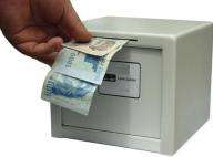 SZÉF PERSELYSZÉF BEDOBÓNYÍLÁSSAL, NOVA 0 AUTÓS, MAG.:170 x SZÉ.: 200 x MÉ: 200, 6,8 LITER, VILÁGOSSZÜRKE