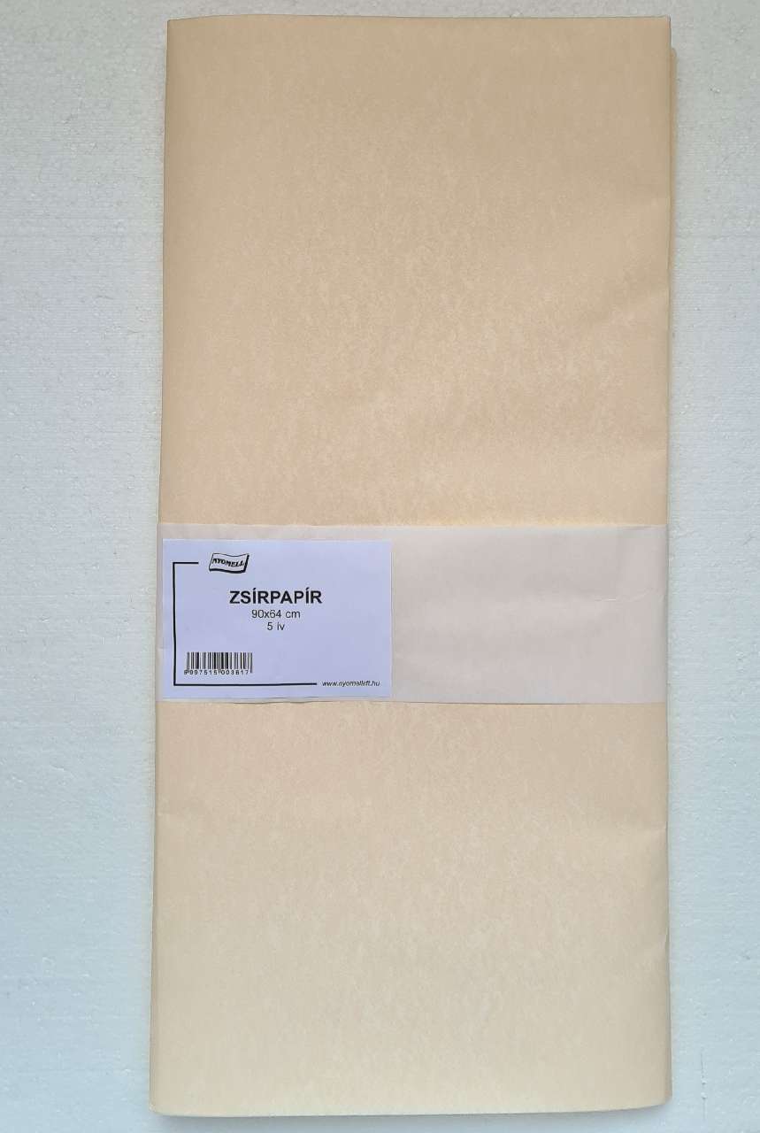 ZSÍRPAPÍR 90X64 CM  5 ÍV/CSOMAG
