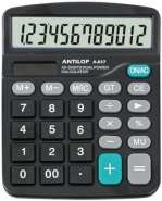 SZÁMOLÓGÉP ANTILOP, ASZTALI, 12 SZÁMJEGYŰ NAGY KIJELZŐ A837, ALAPMŰVELET, NAPELEM+ GOMBELEM, MEMÓRIA,SZÁZALÉK SZÁMÍTÁS,GYÖKVONÁS