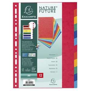 ELVÁLASZTÓLAP SZÍNES, 12 RÉSZES, A/4 225G