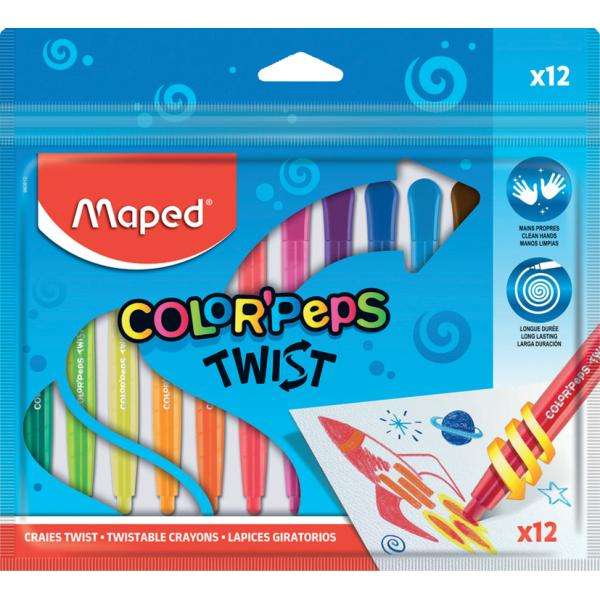 ZSÍRKRÉTA 12 DB-OS MAPED, KITEKERHETŐ, COLOR PEPS